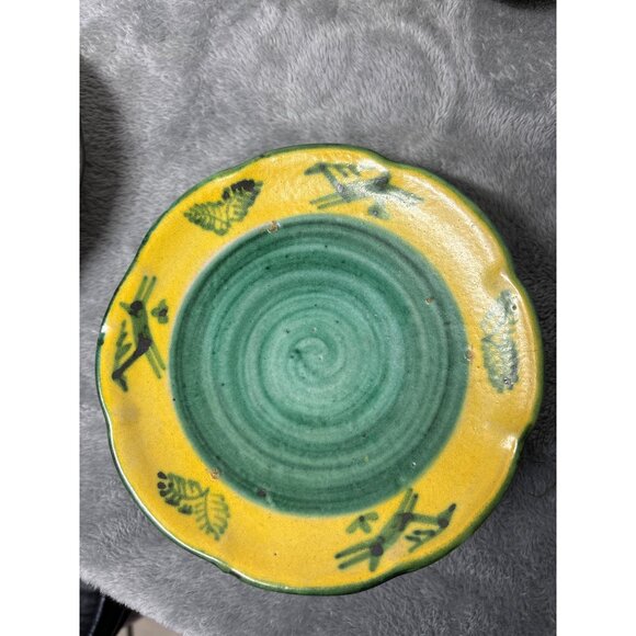 F.B.C. Anaca Italy Ceramic Tea Cup & Saucer Set Artisan 5505 Folkart signed - Picture 12 of 16